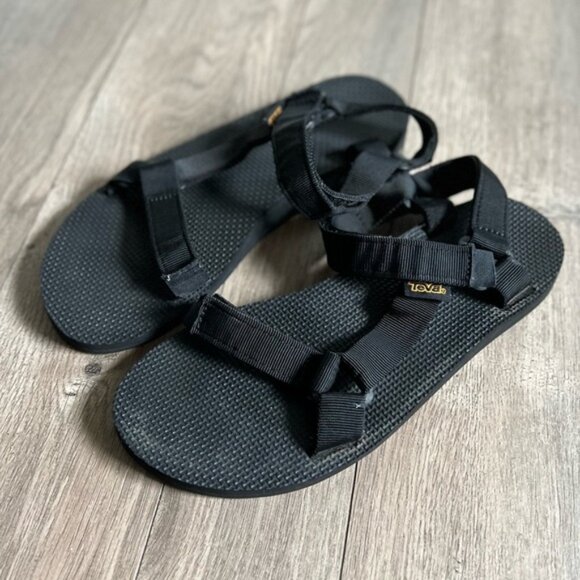 TEVA Black Strappy Sandals 9 - Picture 2 of 4